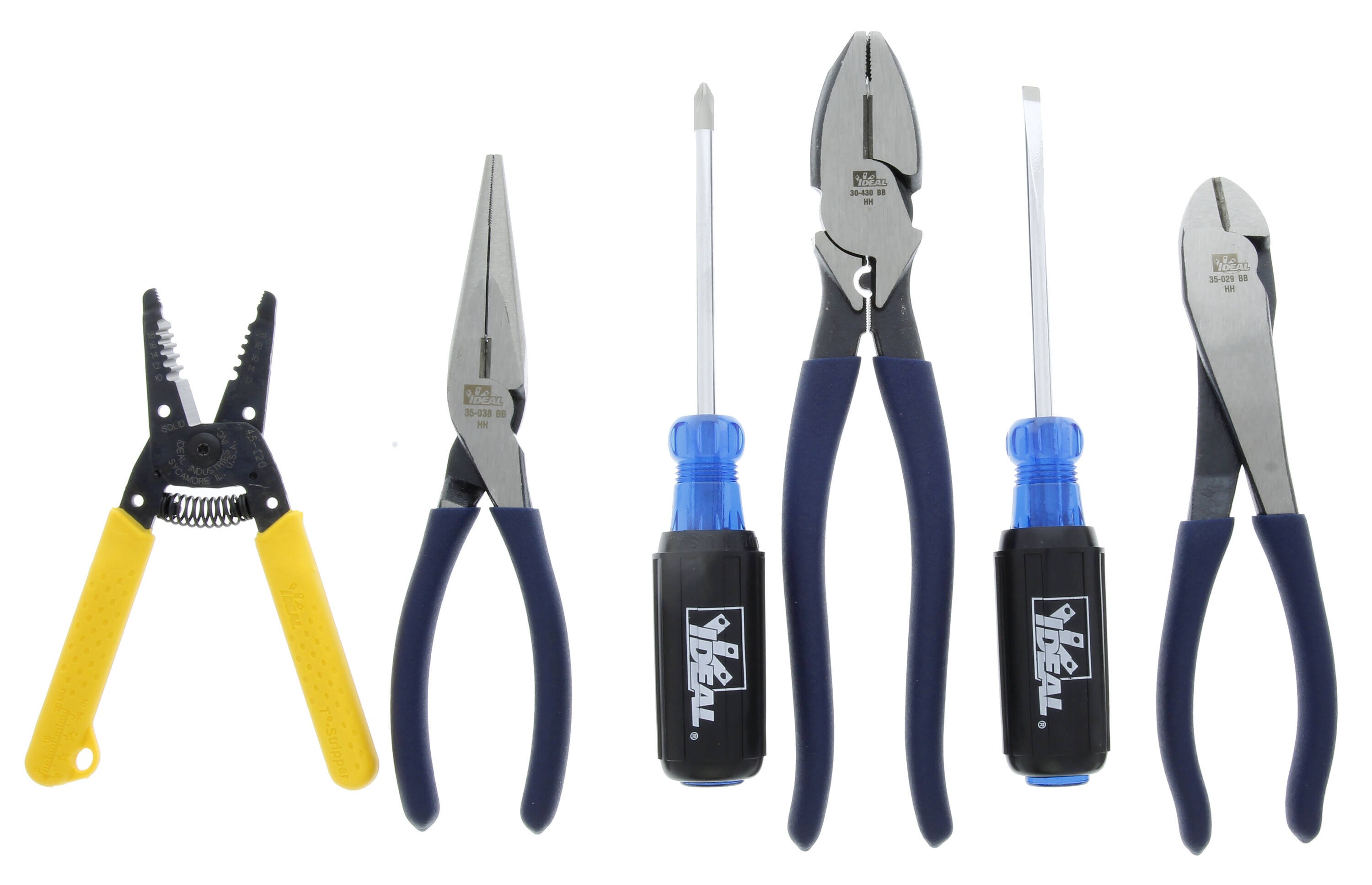 IDEAL 6-Piece Electrician's Tool Kit, 10-18 Awg Solid, 12-20 Awg